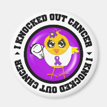 I Knocked Out Cancer (Pancreatic Cancer) Refrigerator Magnet