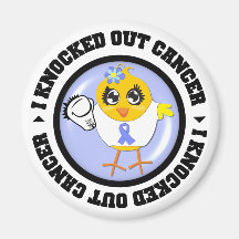 I Knocked Out Cancer (Stomach Cancer) Refrigerator Magnets