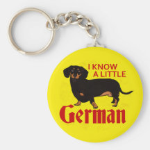 I Know A Little German Keychain