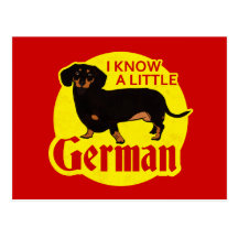 I Know A Little German Postcard