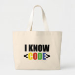 I Know CODE Canvas Bags
