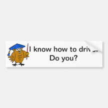 I know how to drive. Do you? Bumper Stickers
