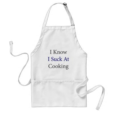 I Know I Suck At Cooking Aprons by Supernova23