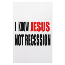 I KNOW JESUS NOT RECESSION TEE STATIONERY DESIGN