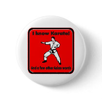 I know Karate Humorous Attitude buttons