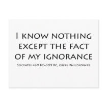 "I know nothing exept...." postcards