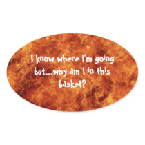 I know where I'm going Oval Stickers