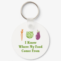 I Know Where My Food Comes From keychains