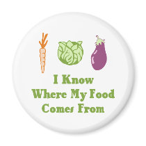 I Know Where My Food Comes From magnets