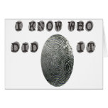 I know who did it card