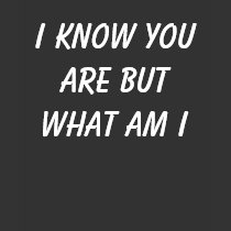 I KNOW YOU ARE BUT WHAT AM I Women's t-shirts
