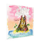I Lava You Volcano Stretched Canvas Gallery Wrap Canvas
