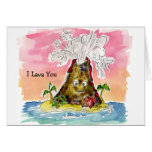 I Lava You Volcano Valentine Card