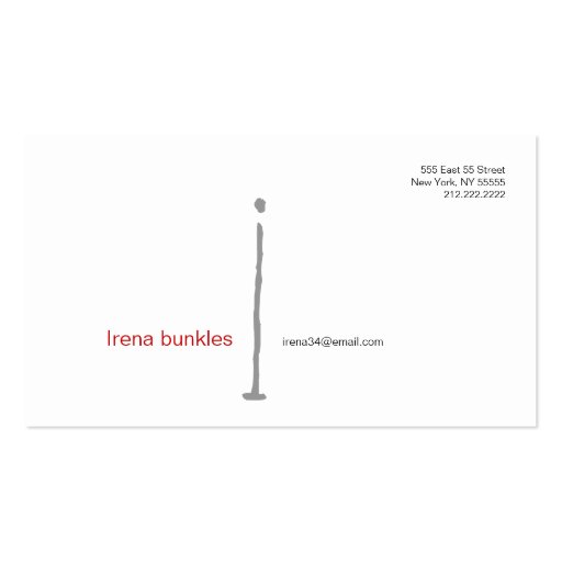 I Letter Alphabet Business Card Grey (front side)