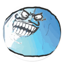 i lied face round sticker