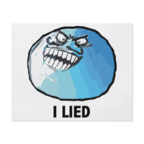 I Lied Rage Face Meme Personalized Flyer