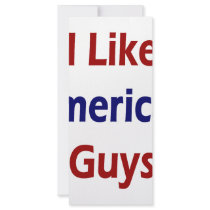 I Like American Guys Customized Rack Card