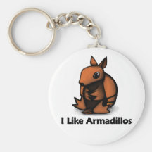 I Like Armadillos Key Chain