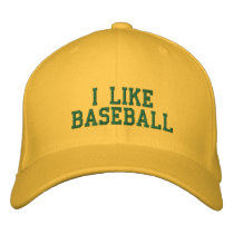 i like baseball embroidered hat