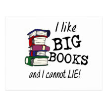 I like BIG BOOKS and I cannot LIE! Postcard