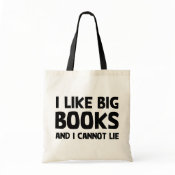 I like big books tote bag