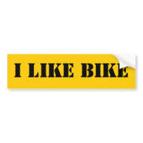 I LIKE BIKE bumper stickers by carlhuber I LIKE BIKE bumper stickers