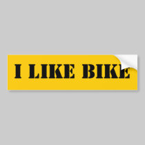 I LIKE BIKE bumper stickers