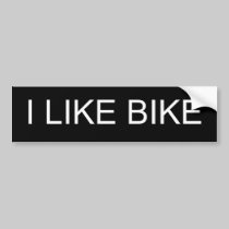 I LIKE BIKE bumper stickers