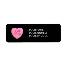 I Like Boys Custom Return Address Labels