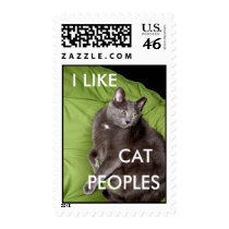 I Like Cat Peoples (Russian Blue) postage