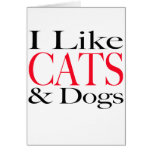 I Like CATS and Dogs cards
