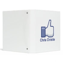 I LIKE CHRIS CHRISTIE 3 RING BINDERS