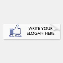 I LIKE CHRIS CHRISTIE BUMPER STICKER