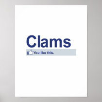 I Like Clams Print