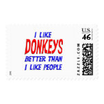 I Like Donkeys Better Than I Like People Postage S