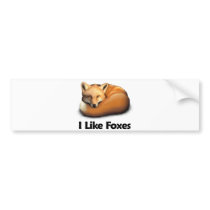 I Like Foxes bumper stickers