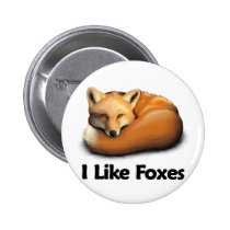 I Like Foxes buttons