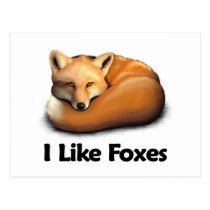 I Like Foxes postcards
