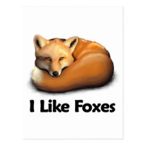 I Like Foxes postcards