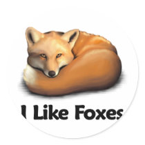 I Like Foxes stickers