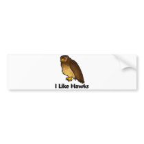 I Like Hawks bumper stickers
