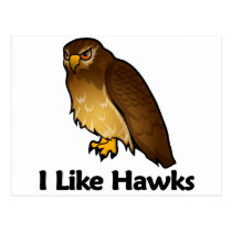 I Like Hawks postcards