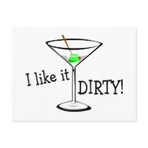 I Like It Dirty Martini 3 Postcards