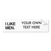 I LIKE MEN BUMPER STICKERS