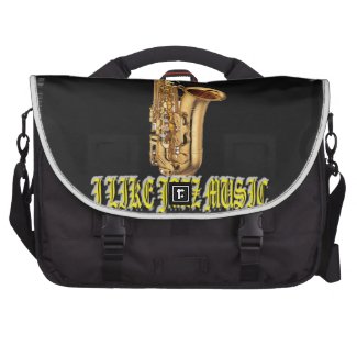 I Like Music Jazz With Background Laptop Bags