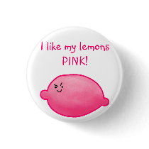 I like my lemons PINK! buttons