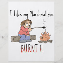 I like my mashmallows burnt flyer design