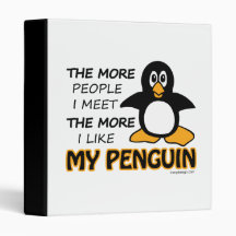 I Like My Penguin Vinyl Binder
