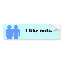 I LIKE NUTS T-SHIRT bumper stickers