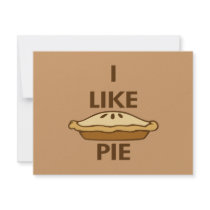 I Like Pie Invitation